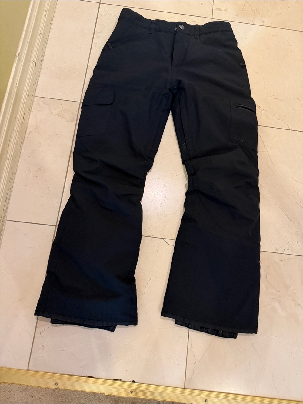 Kids teen Black Cargo Snow / Ski Pants